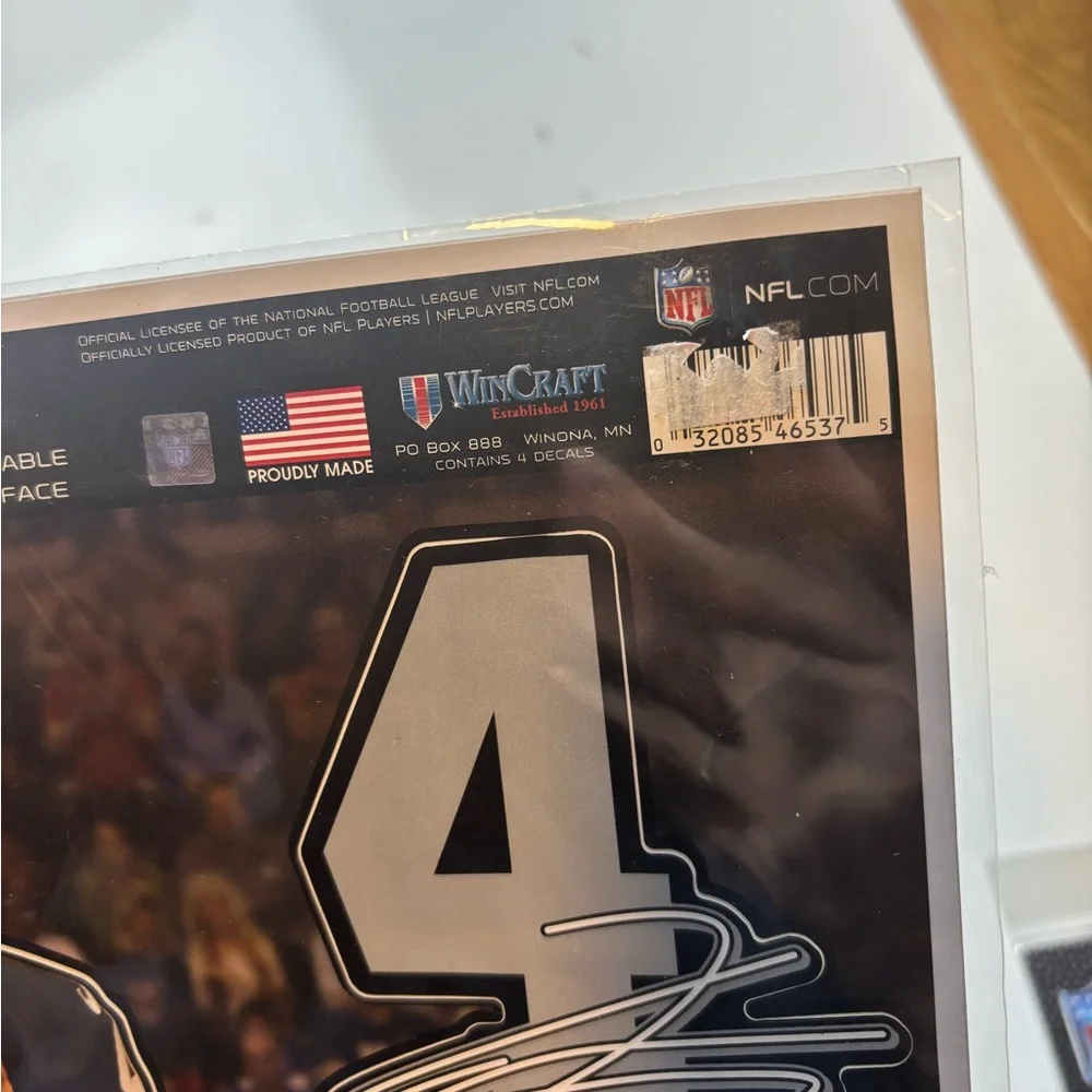 Wincraft DEREK CARR OAKLAND RAIDERS 4 piece Decals 11